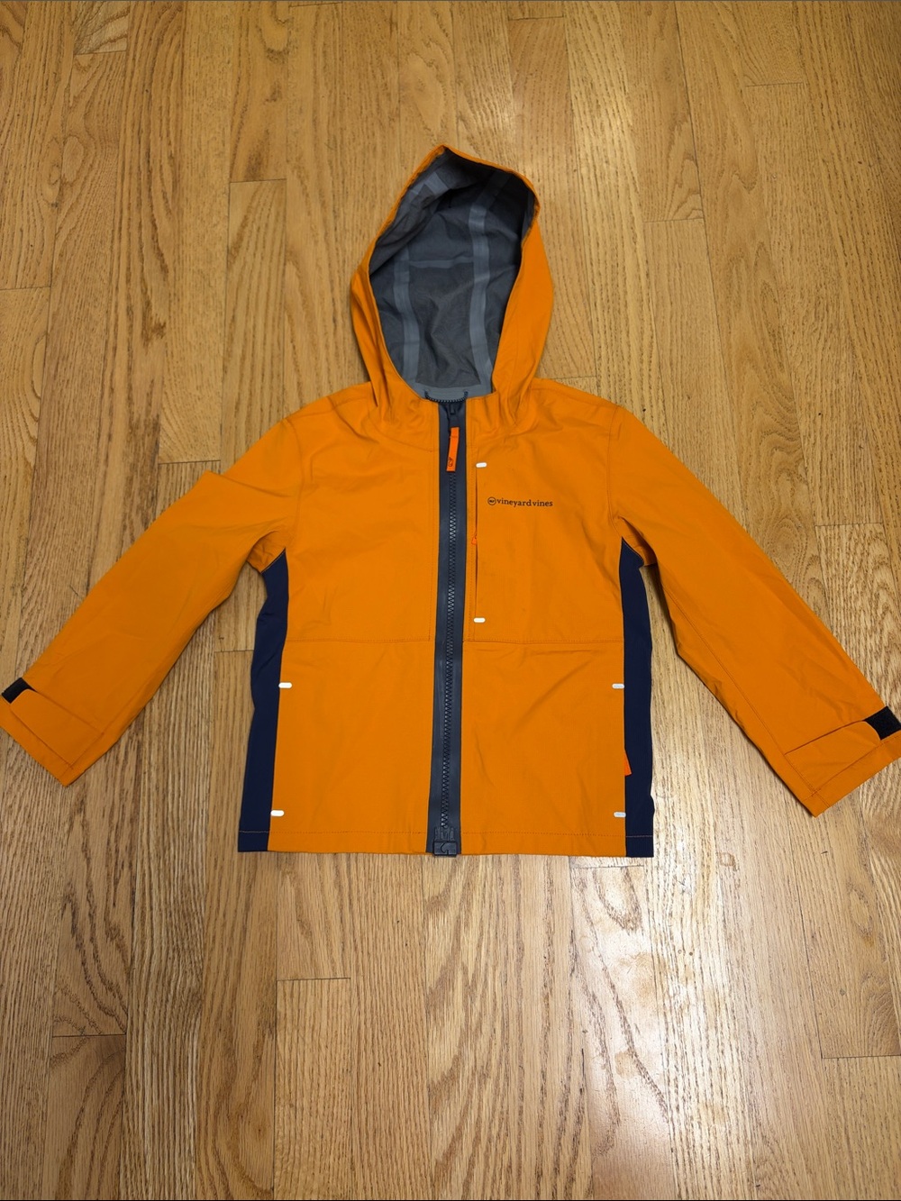 Vineyard Vines Orange on-the-go Hooded Raincoat
